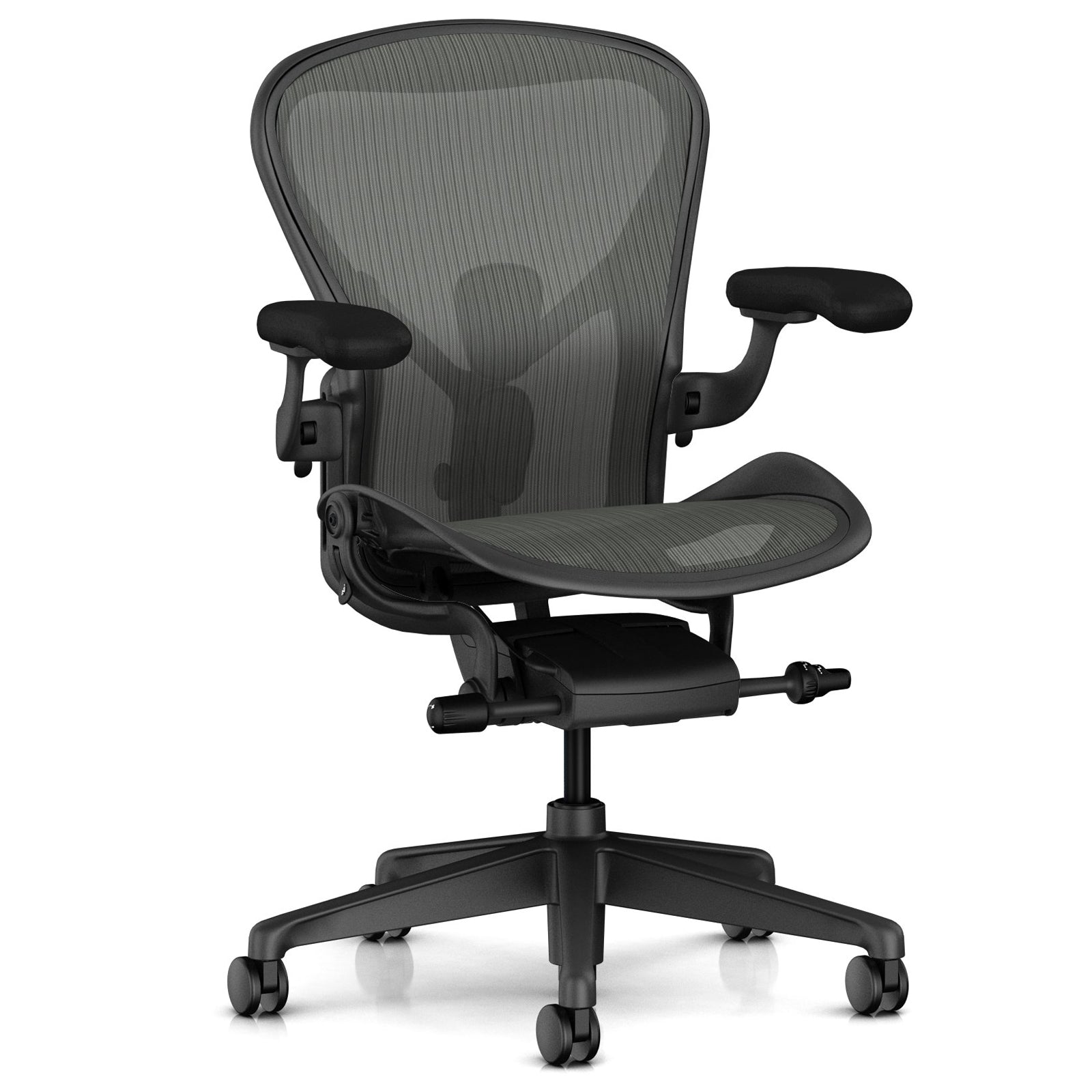 Herman Miller アーロンチェア グラファイト 堅床/カーペット用キャスター