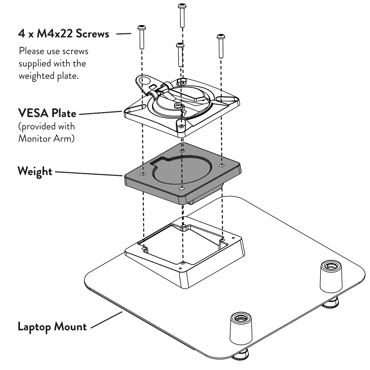 CBS  Laptop Mount Weight