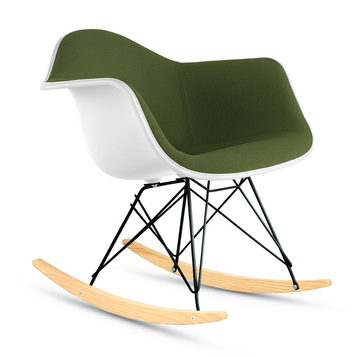 Herman Miller Eames Upholstered Plastic Shell Armchair Chair Rocker Base イームズ アプホルスター プラスチックシェル アームチェア ロッカーベース