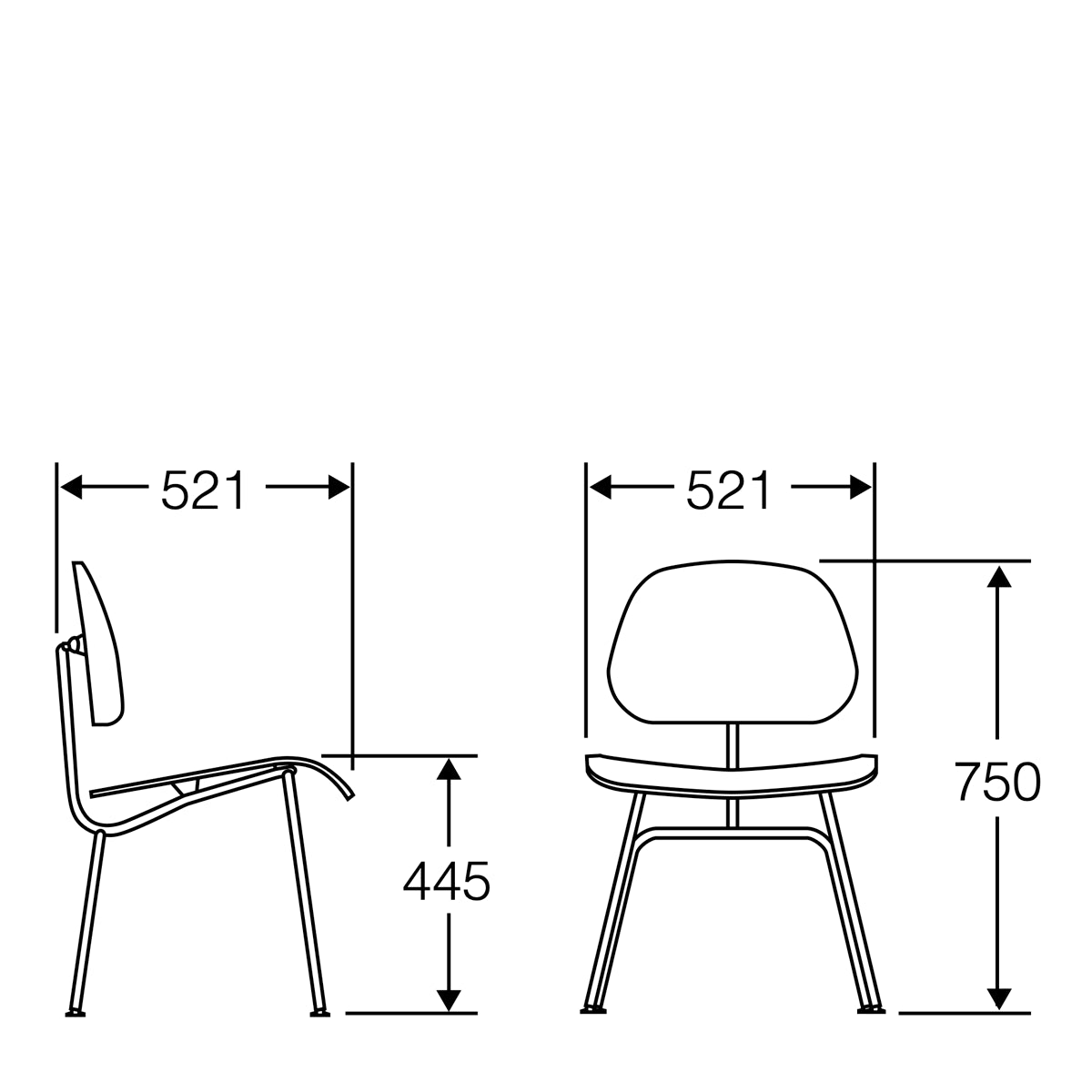 Herman Miller Eames Plywood Dining Chair Metal Base イームズプライウッドダイニングチェア メタルレッグ