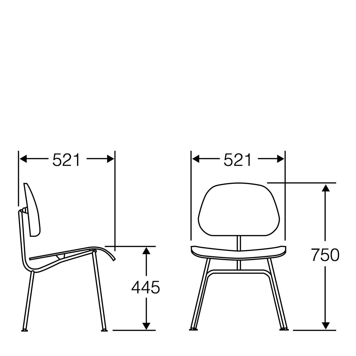 Herman Miller Eames Plywood Dining Chair Metal Base イームズプライウッドダイニングチェア メタルレッグ
