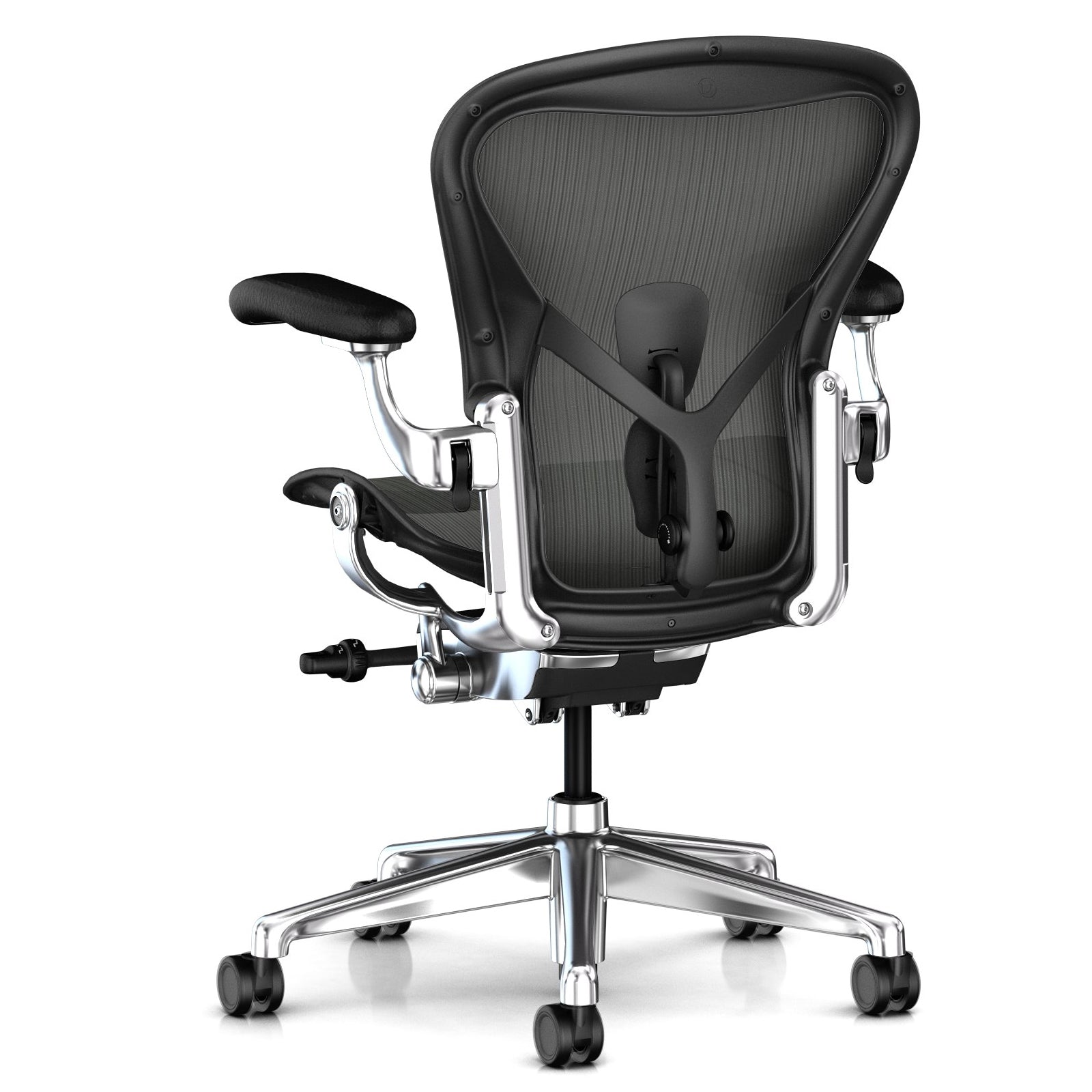 Herman Miller アーロンチェア グラファイト・ポリッシュドアルミニウム 堅床/カーペット用キャスター
