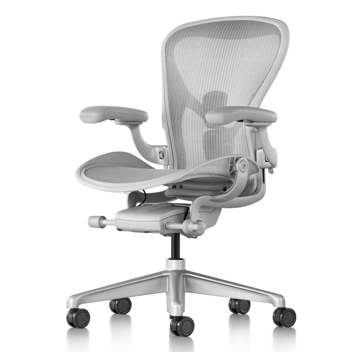 Herman Miller アーロンチェア ミネラル/サテンアルミニウム  堅床/カーペット用キャスター