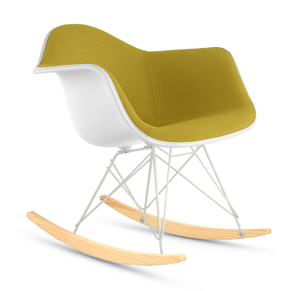 Herman Miller Eames Upholstered Plastic Shell Armchair Chair Rocker Base　イームズ アプホルスター プラスチックシェル アームチェア ロッカーベース
