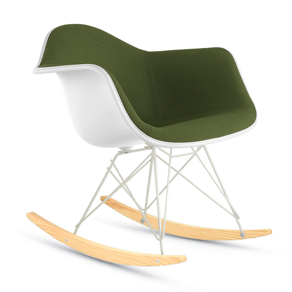 Herman Miller Eames Upholstered Plastic Shell Armchair Chair Rocker Base　イームズ アプホルスター プラスチックシェル アームチェア ロッカーベース