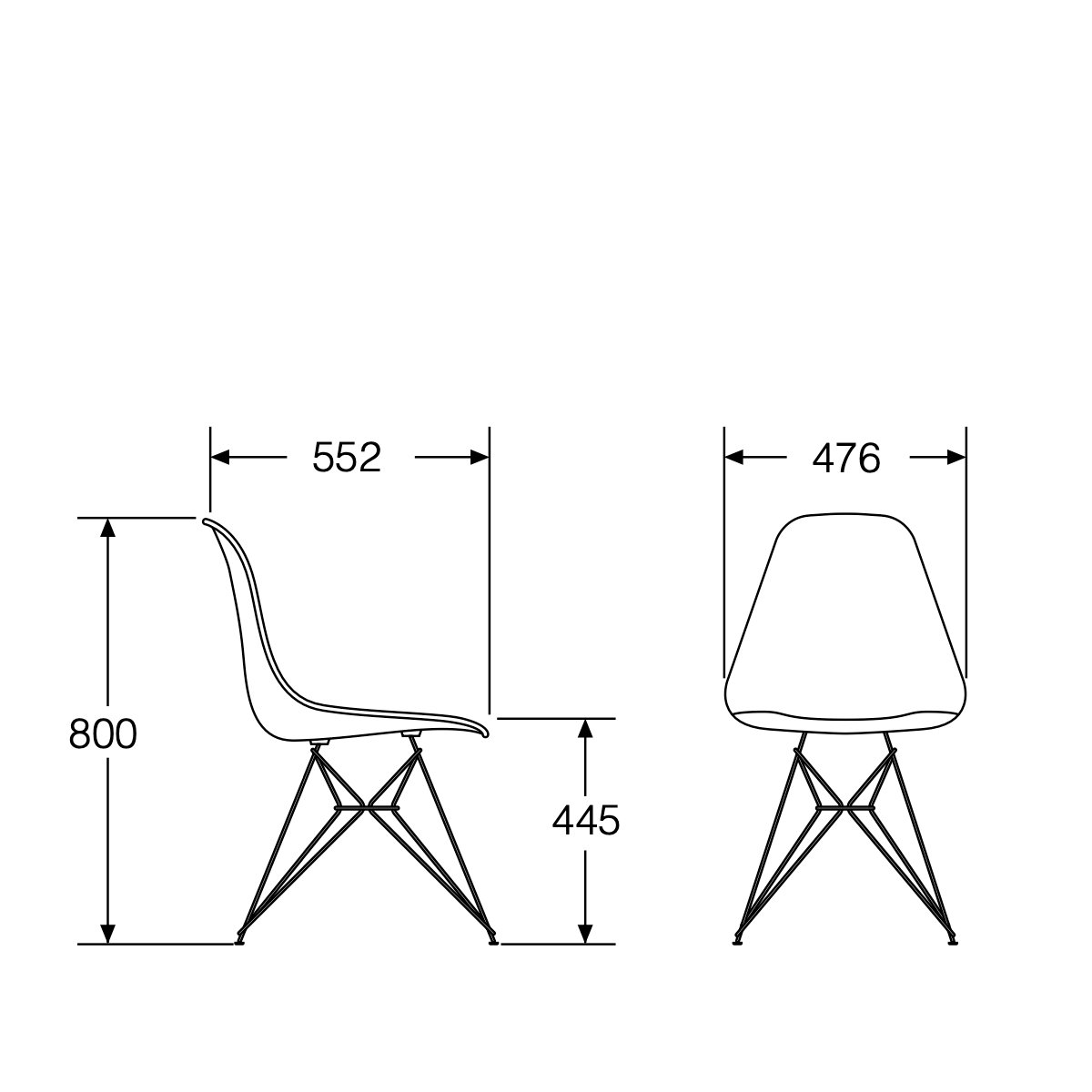 Herman Miller Eames Wood Shell Chairs　イームズウッドシェルチェア