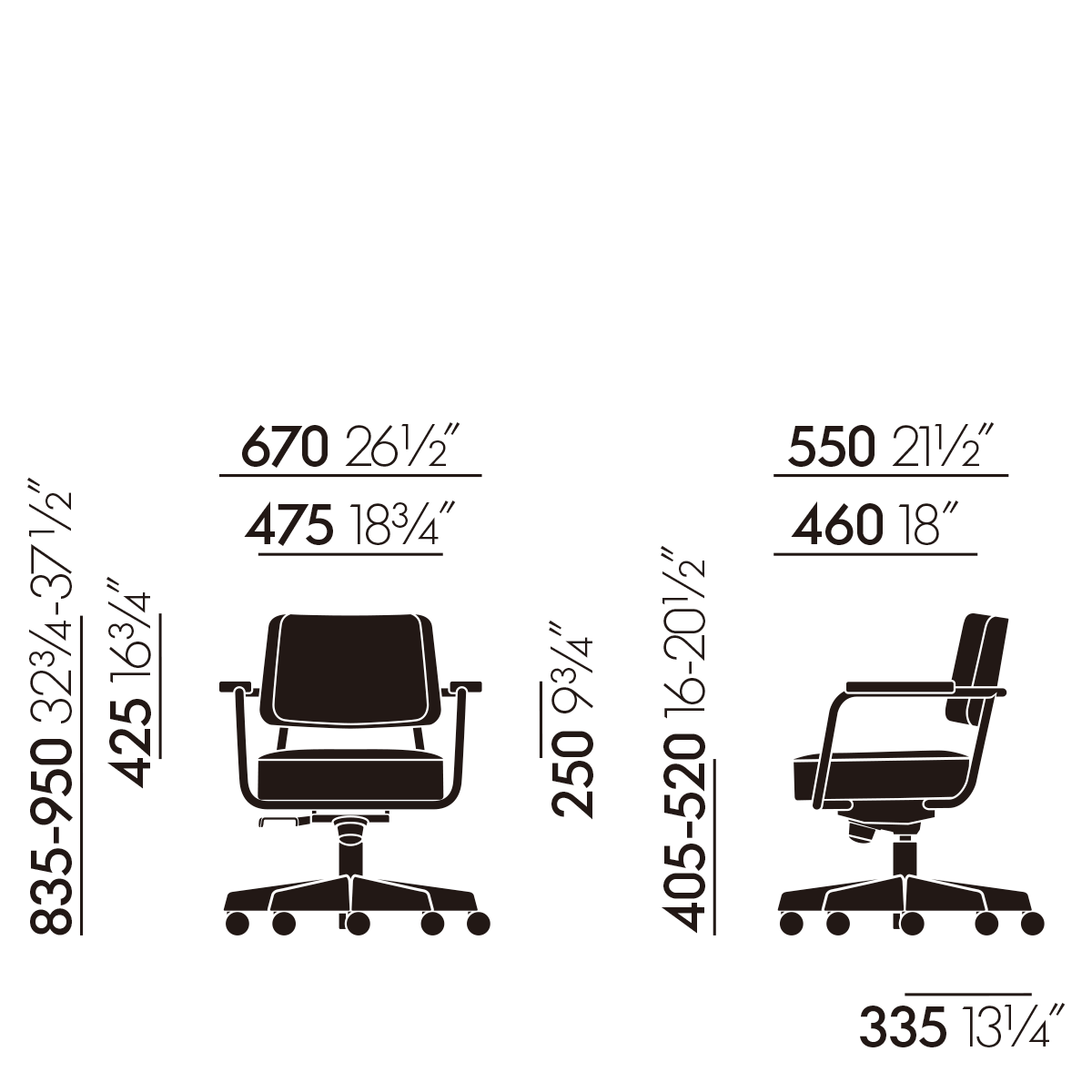 Vitra  Jean Prouvé   Fauteuil Direction Pivotant