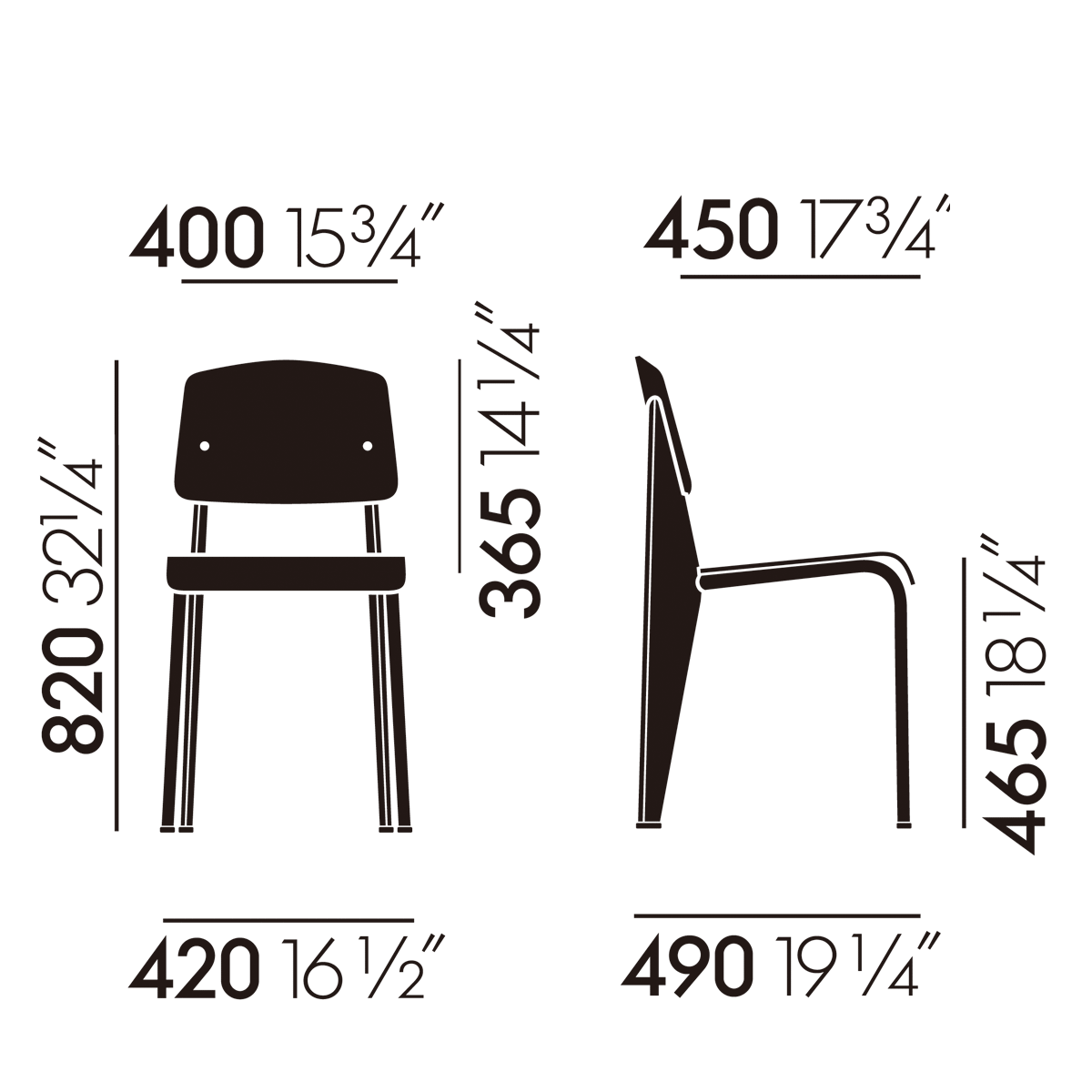 Vitra ヴィトラ Jean Prouvé Standard スタンダードチェア