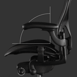 Aeron Chair Graphite Polished Aluminum Hard Floor/Carpet Casters 